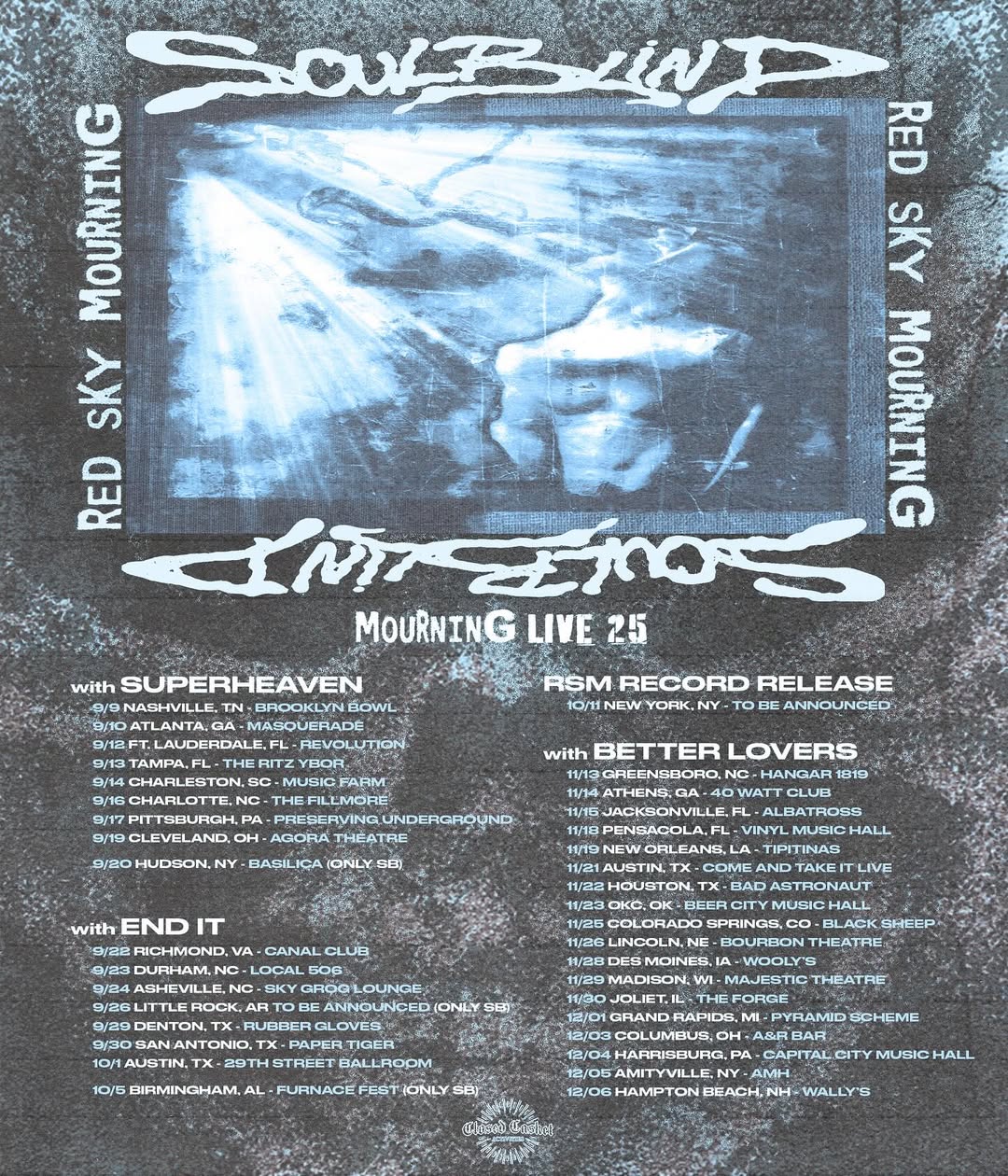 Soul Blind MOURNING LIVE 25 Tour Poster